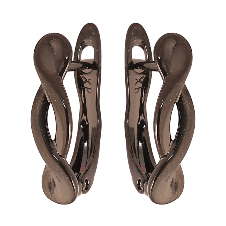 Сережки Xuping Позолота Black (чорне золото) англійський замок Декоративний візерунок» фото №1