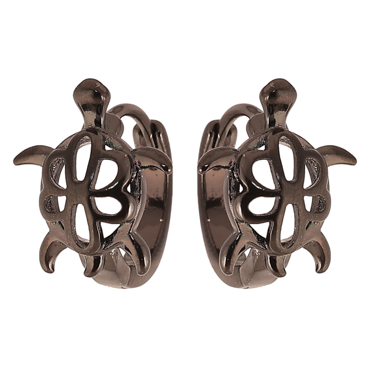 Сережки Xuping Позолота Black (чорне золото) колечка «Черепашки» фото №12