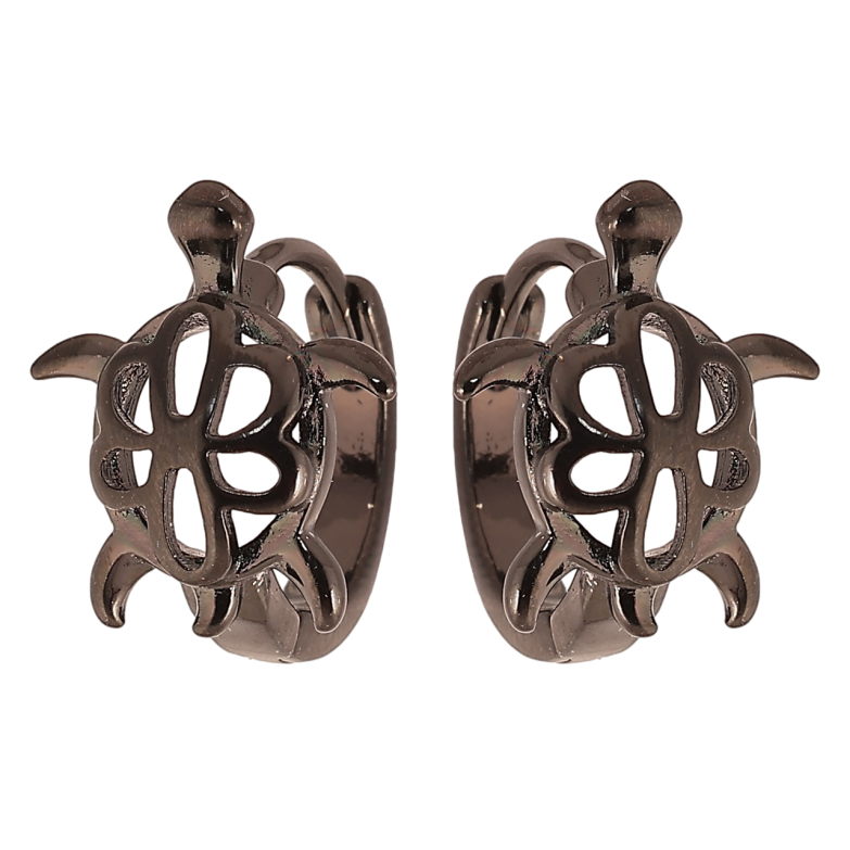 Сережки Xuping Позолота Black (чорне золото) колечка «Черепашки» фото №8