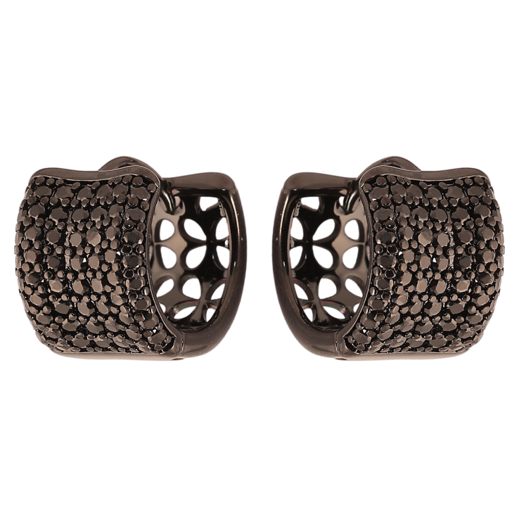 Сережки Xuping Позолота Black (чорне золото) колечка «Інкрустація чорним цирконієм» фото №10