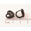 Сережки Xuping Позолота Black (чорне золото) колечка «Декоративні сердечка з чорним цирконієм» фото №2 Сережки Xuping Позолота Black (чорне золото) колечка «Декоративні сердечка з чорним цирконієм» фото №2