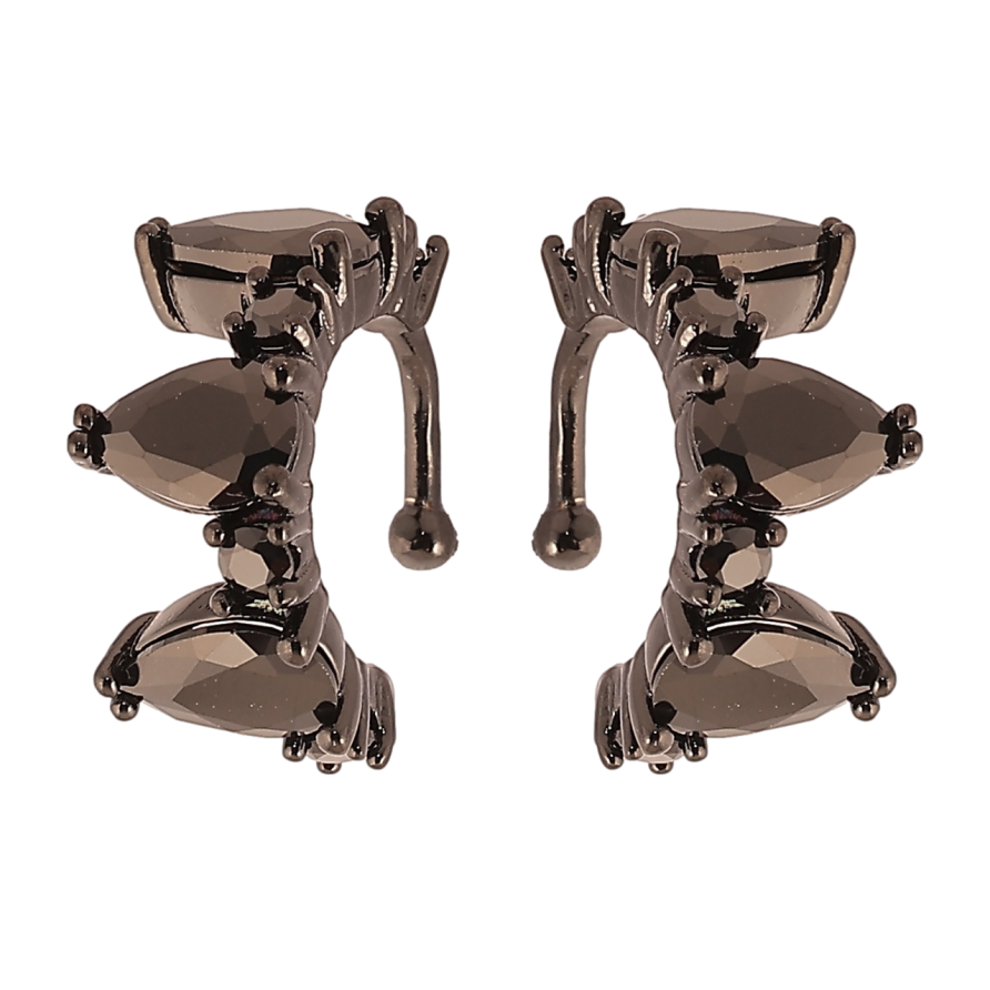 Сережки Xuping Позолота Black (чорне золото) кафи «Доріжки чорного цирконію» фото №1 Сережки Xuping Позолота Black (чорне золото) кафи «Доріжки чорного цирконію» фото №1