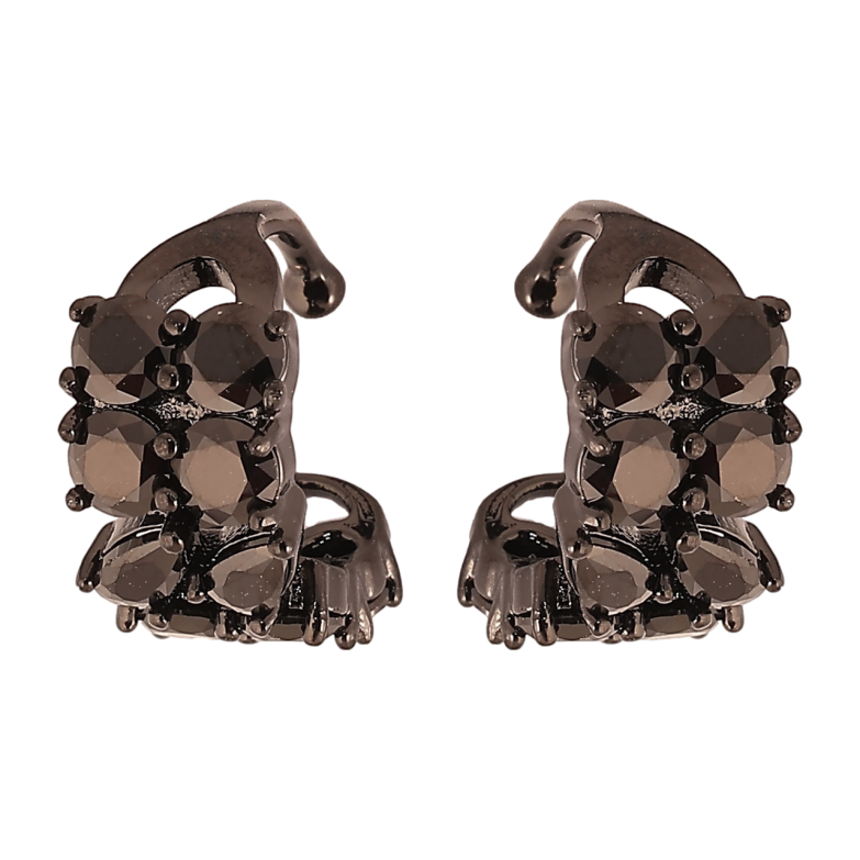 Сережки Xuping Позолота Black (чорне золото) кафи «Інкрустація чорним цирконієм» фото №1