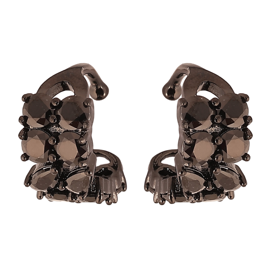 Сережки Xuping Позолота Black (чорне золото) кафи «Інкрустація чорним цирконієм» фото №1