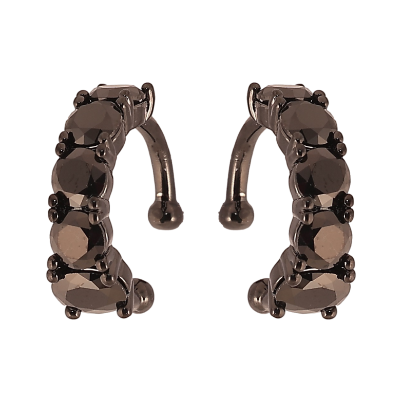 Сережки Xuping Позолота Black (чорне золото) кафи «Доріжки чорного цирконію» фото №9