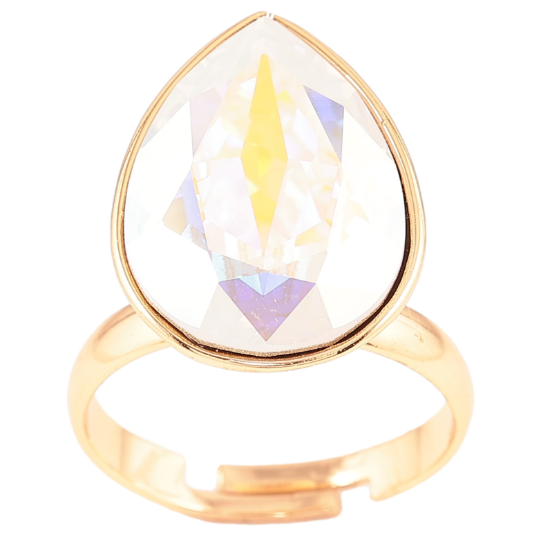 Каблучка Xuping колір 18K з кр-ми Swarovski Кристал АВ, 14х19мм» фото №1