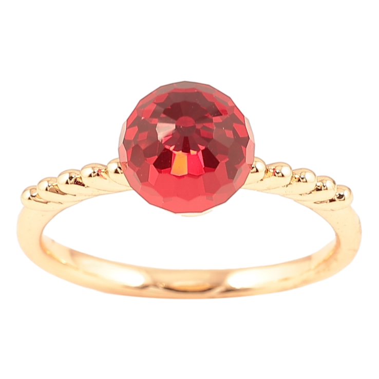 Кольцо Xuping цвет 18K с кр-ми Swarovski Кристальный шарик Siam фото №16