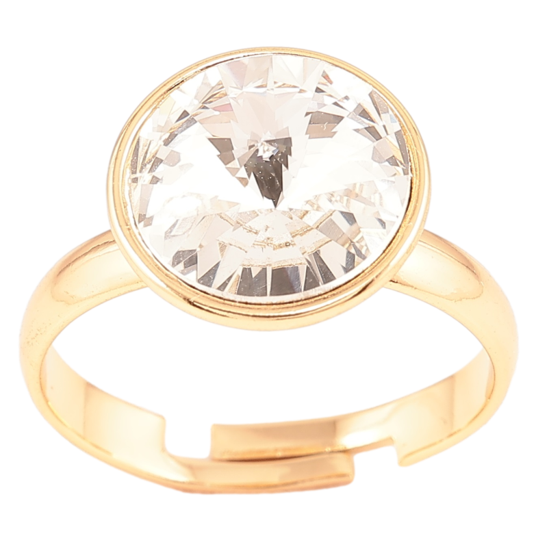 Кольцо Xuping цвет 18K с кр-ми Swarovski Кристалл Clear, ø 12мм фото №5