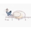 Сережки Xuping колір Родій з кристалами Swarovski пусеты «Підвіски з кришталевими метеликами Montana» фото №2