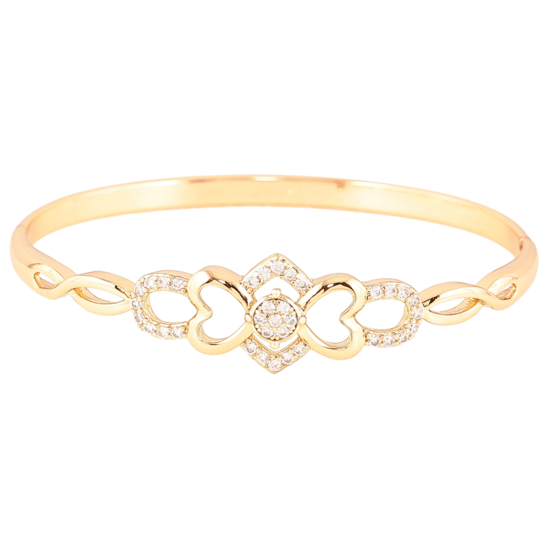 Браслет Xuping Позолота 18K  «Візерунок з цирконієм» ø 6см фото №1