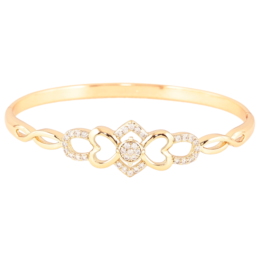 Браслет Xuping Позолота 18K  «Візерунок з цирконієм» ø 6см фото №1