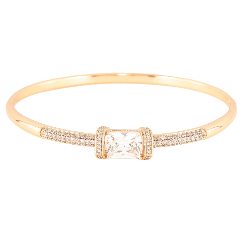 Браслет Xuping Позолота 18K  «Інкрустація цирконієм з фіанітом» ø 6см фото №1