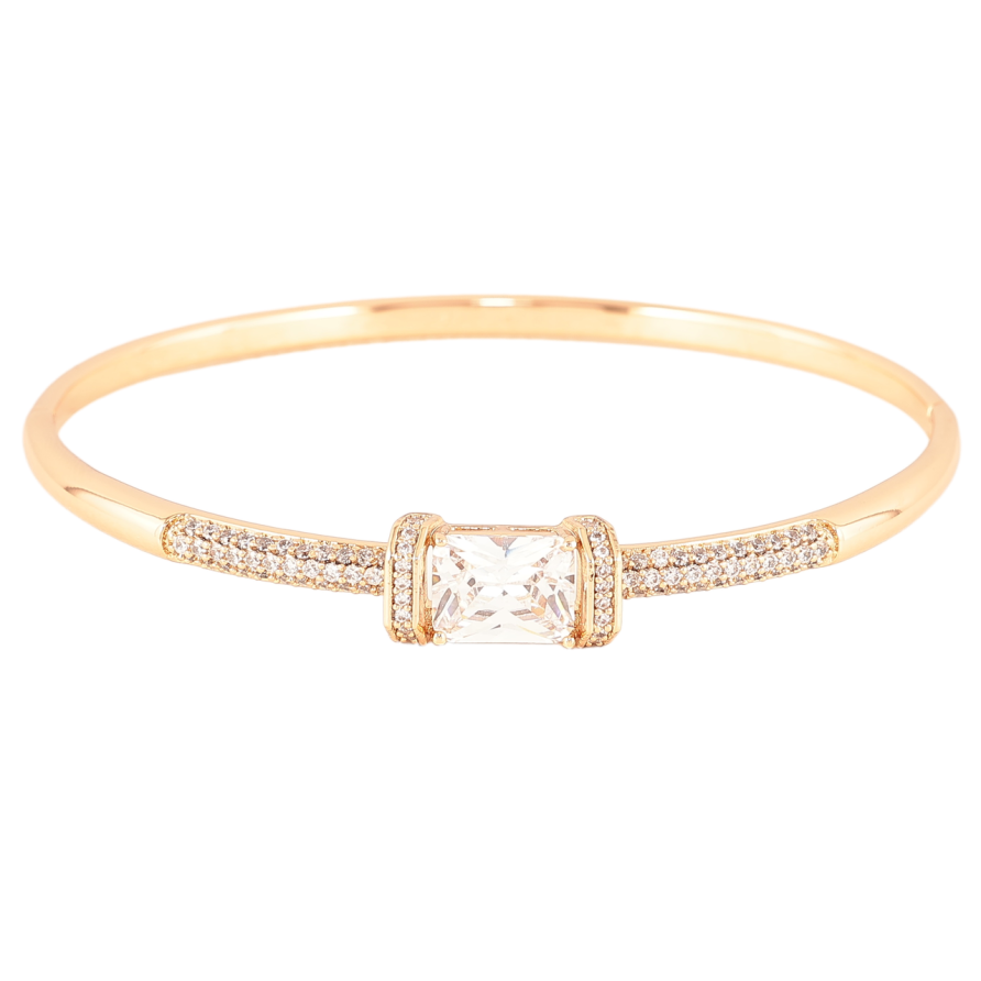 Браслет Xuping Позолота 18K Инкрустация цирконием с фианитом ø 6см фото №1