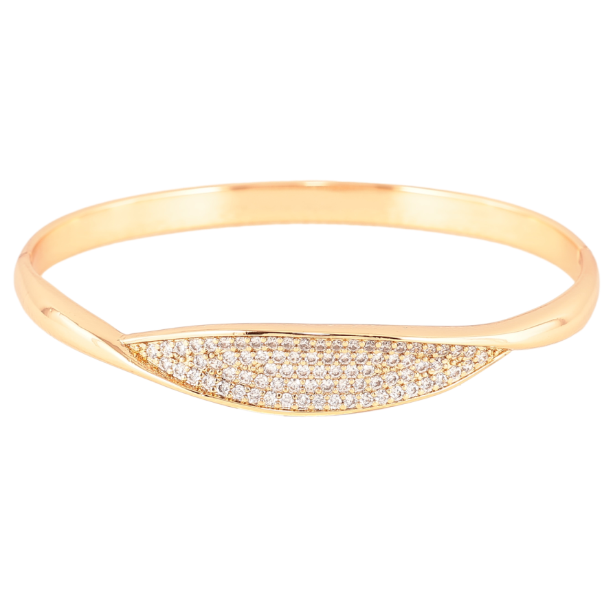 Браслет Xuping Позолота 18K Инкрустация цирконием ø 5.8см фото №1