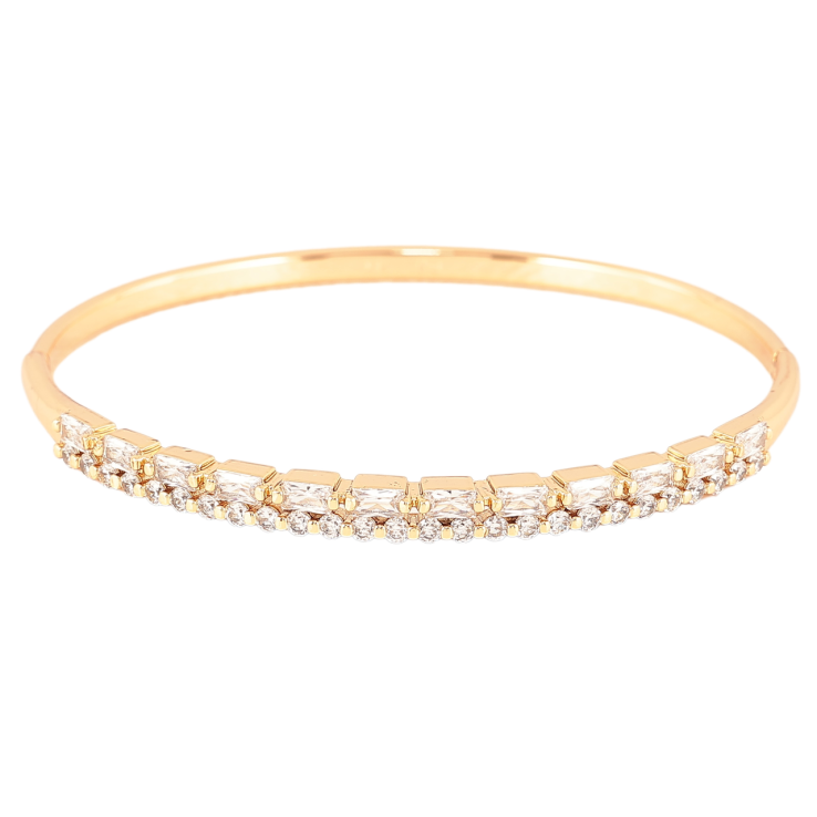 Браслет Xuping Позолота 18K Дорожки циркония ø 6см фото №14