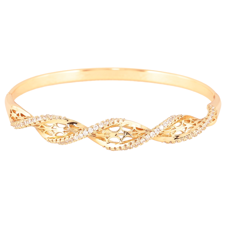 Браслет Xuping Позолота 18K Резной узор с цирконием ø 6см фото №25