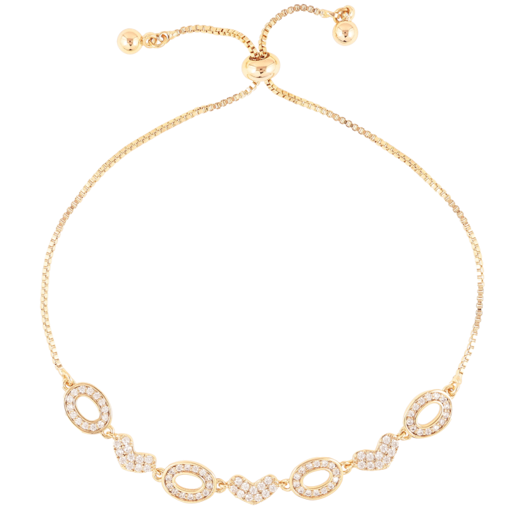 Браслет Xuping Позолота 18K Цепочка с вставкой из сердечек и овалов на бегунке 12-24см х 1мм фото №23