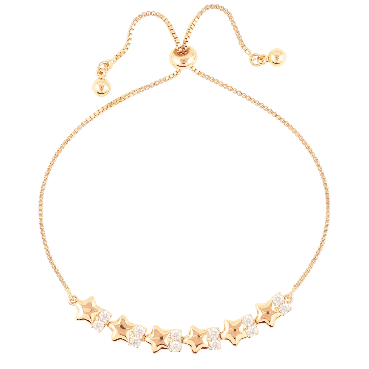 Браслет Xuping Позолота 18K Звезды с цирконием на бегунке 10-23см х 1мм фото №9