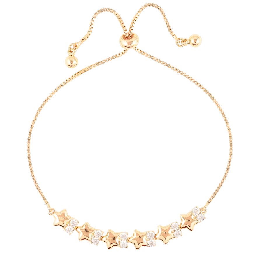 Браслет Xuping Позолота 18K «Зірки з цирконієм» на бігунку 10-23см х 1мм фото №1