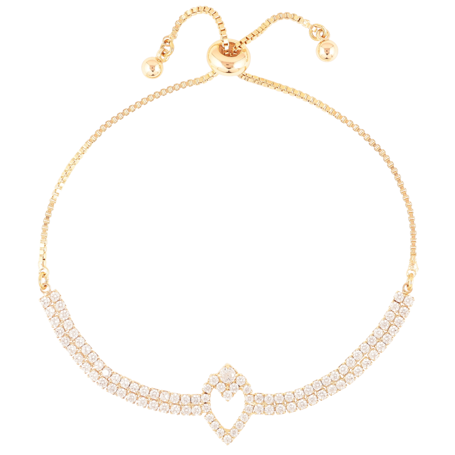 Браслет Xuping Позолота 18K Инкрустация цирконием на бегунке 12-22см х 1мм фото №1