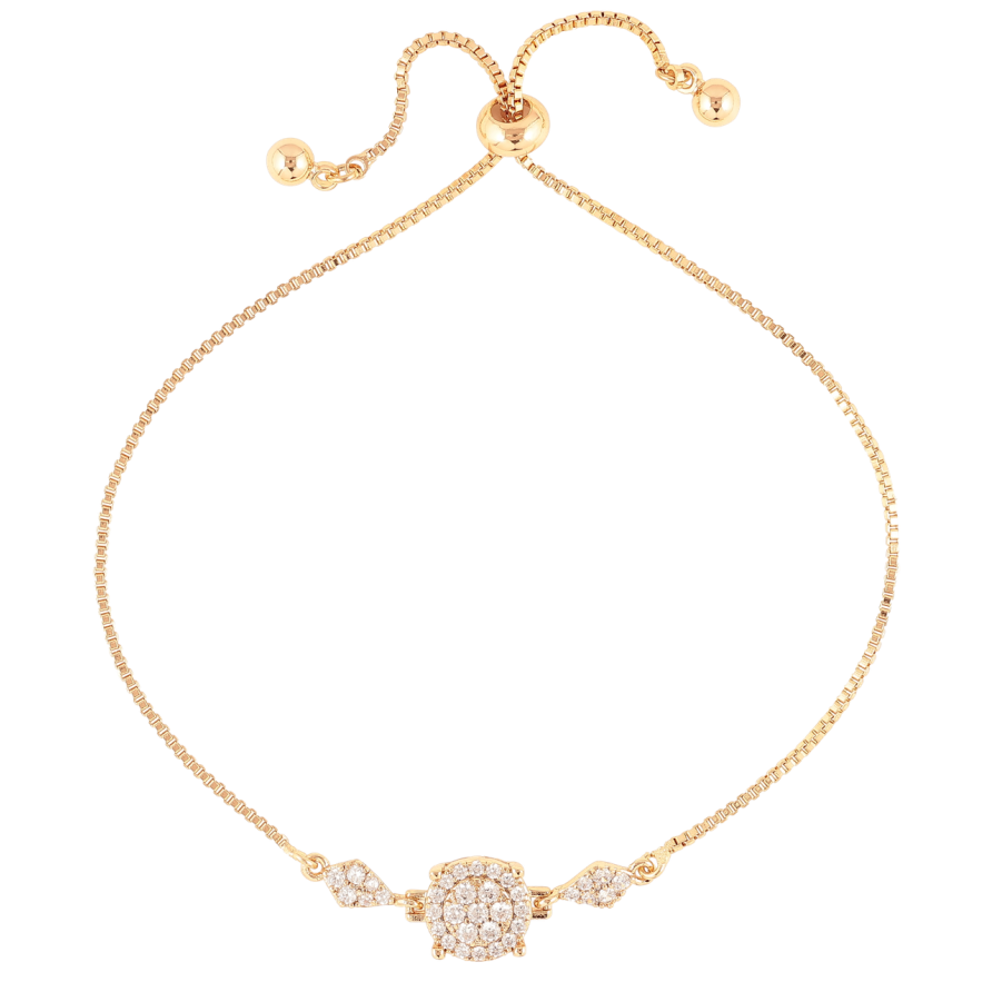 Браслет Xuping Позолота 18K Цепочка с декоративной вставкой на бегунке 10-23см х 1мм фото №1