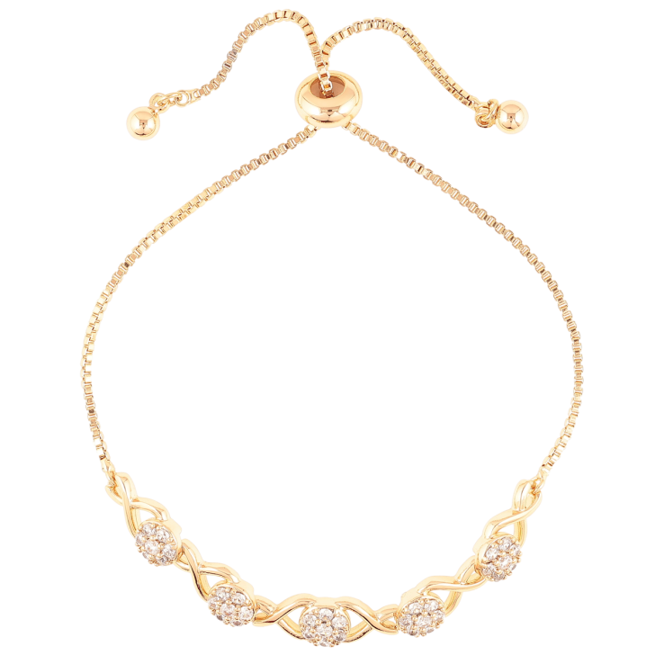 Браслет Xuping Позолота 18K Цветочный узор с цирконием на бегунке 12-22см х 1мм фото №25