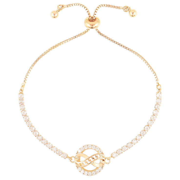 Браслет Xuping Позолота 18K Колечко циркония с бесконечностью на бегунке 12-23см х 1мм фото №24