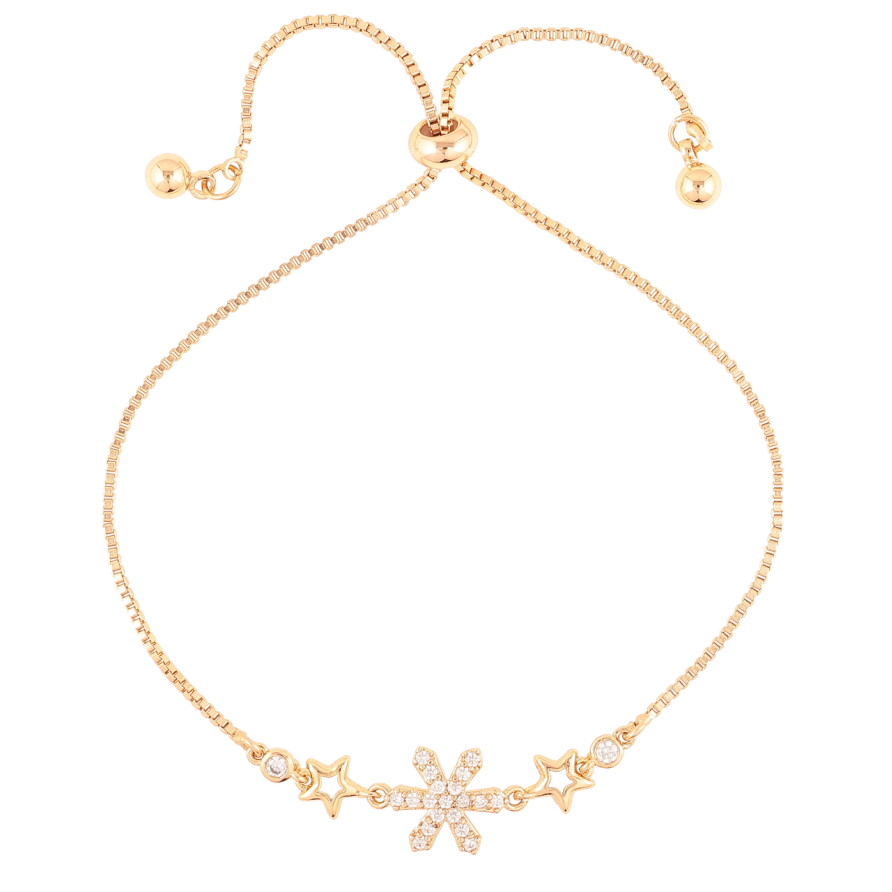 Браслет Xuping Позолота 18K Звезды с цирконием на бегунке 10-23см х 1мм фото №1