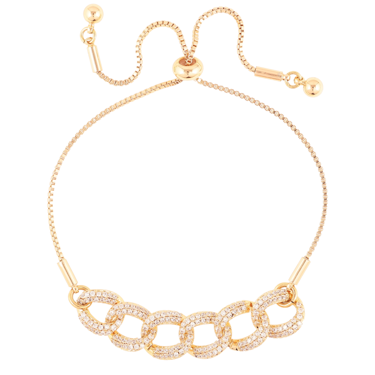 Браслет Xuping Позолота 18K Цепочка с инкрустацией цирконием на бегунке 10-22см х 1мм фото №16