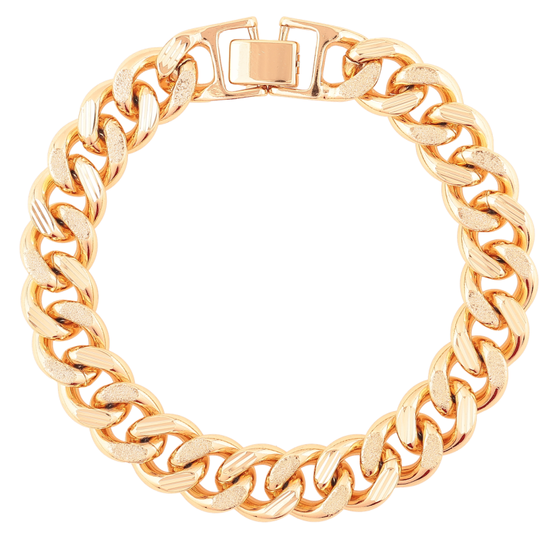 Браслет Xuping Позолота 18K Цепочка плетение Панцирное размер 20см х 11мм фото №1