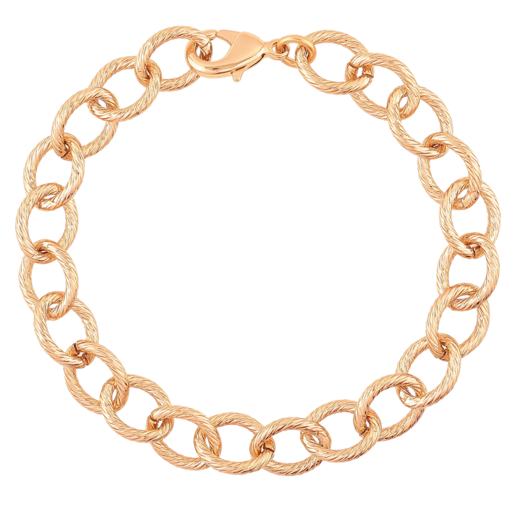 Браслет Xuping Позолота 18K Цепочка плетение Якорное с узором размер 20см х 9мм фото №23