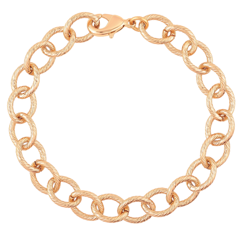 Браслет Xuping Позолота 18K «Ланцюжок плетіння Якірне з візерунком» розмір 20см х 9мм фото №1