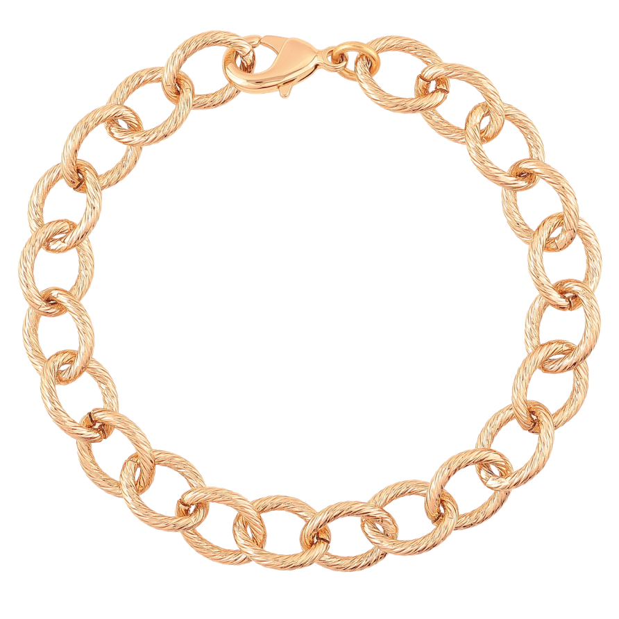 Браслет Xuping Позолота 18K Цепочка плетение Якорное с узором размер 20см х 9мм фото №1