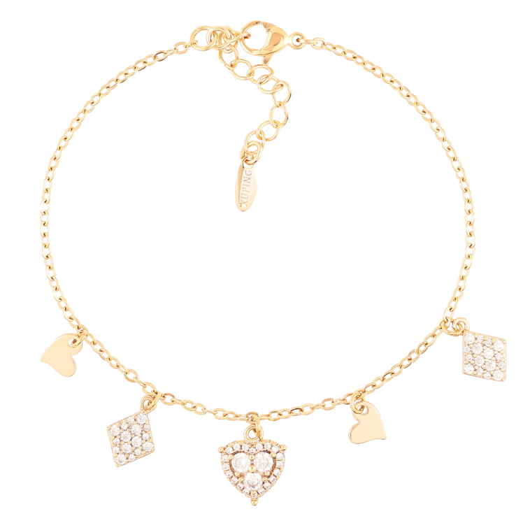 Браслет Xuping Позолота 18K Якорное плетение с подвесками размер с доп. цепочкой 17-20.5см х 1.5мм фото №7