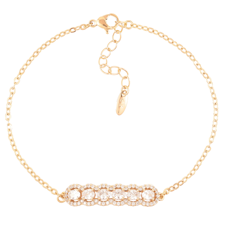 Браслет Xuping Позолота 18K Цепочка с кристальной вставкой размер с доп. цепочкой 19-22см х 2мм фото №2