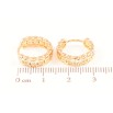 Серьги Xuping Позолота 18K колечки Резной узор фото №2