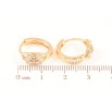 Серьги Xuping Позолота 18K колечки Кристальные цветочки фото №2