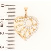 Кулон Xuping Позолота 18K Сердечко с резным узором и цирконием для цепочки до 5мм фото №2