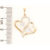 Кулон Xuping Позолота 18K Сердечки с цирконием для цепочки до 5мм фото №2