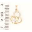 Кулон Xuping Позолота 18K Сердечки с фианитом и цирконием для цепочки до 5мм фото №2