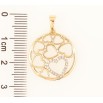 Кулон Xuping Позолота 18K Колечко с сердечками и цирконием для цепочки до 5мм фото №2