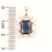 Кулон Xuping Позолота 18K Синий фианит в обрамлении циркония для цепочки до 5мм фото №2