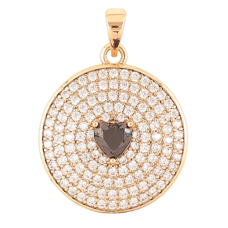 Кулон Xuping Позолота 18K «Інкрустація цирконієм з чорним фіанітом» для ланцюжка до 5мм фото №1