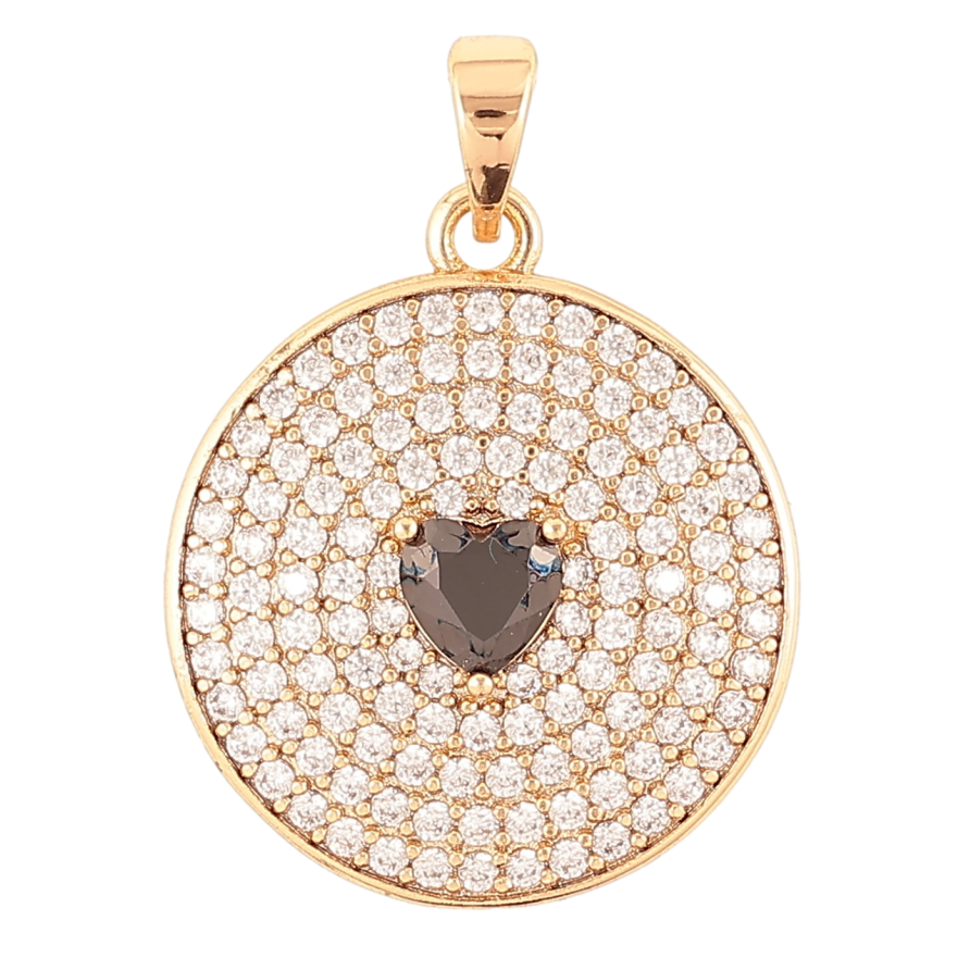 Кулон Xuping Позолота 18K «Інкрустація цирконієм з чорним фіанітом» для ланцюжка до 5мм фото №1