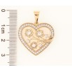 Кулон Xuping Позолота 18K Сердечко с цветочным узором и цирконием для цепочки до 7мм фото №2
