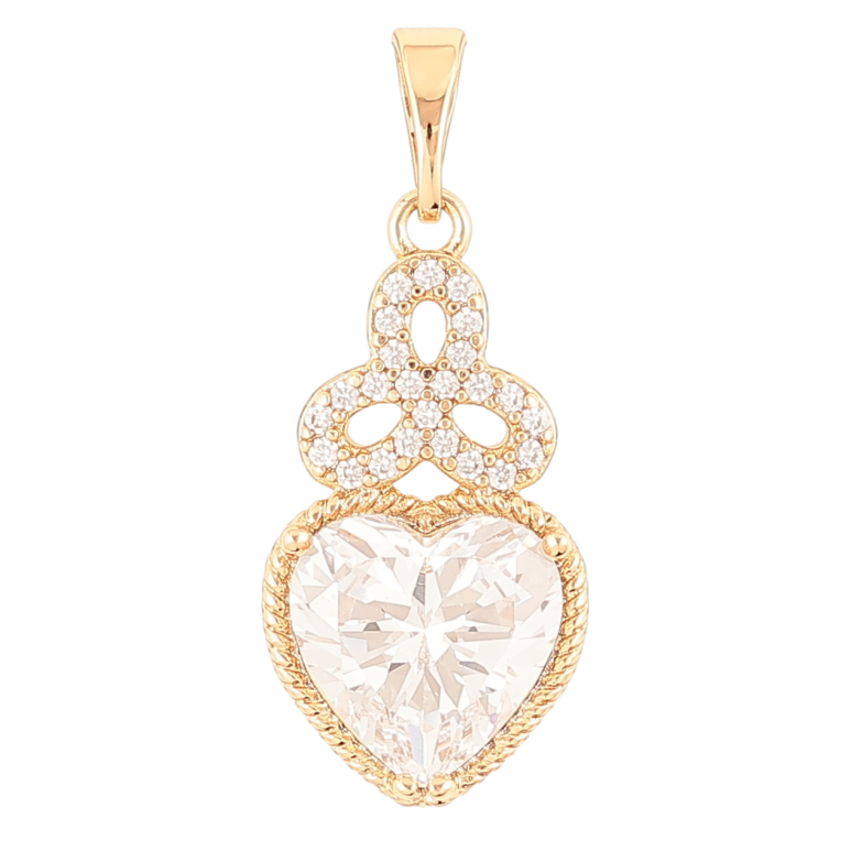 Кулон Xuping Позолота 18K Кристальное сердечко для цепочки до 5мм фото №6