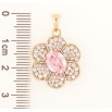 Кулон Xuping Позолота 18K «Квітка з інкрустацією цирконієм і рожевим фіанітом» для ланцюжка до 4мм фото №2