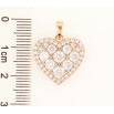 Кулон Xuping Позолота 18K Сердечко с инкрустацией цирконием для цепочки до 5мм фото №2