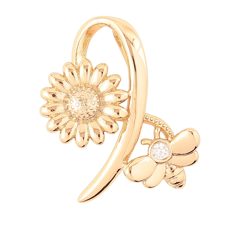 Кулон Xuping Позолота 18K Цветочек с пчелой для цепочки до 2мм фото №21