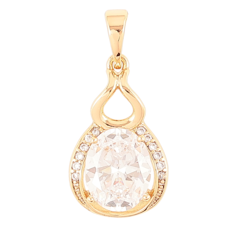 Кулон Xuping Позолота 18K Декоративный узор с фианитом для цепочки до 5мм фото №16